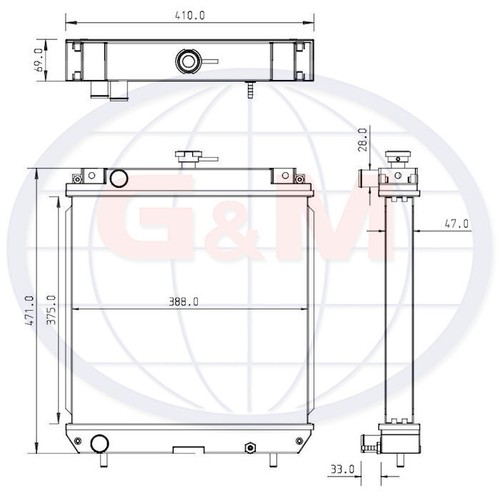 Radiator for kubota compact - for,