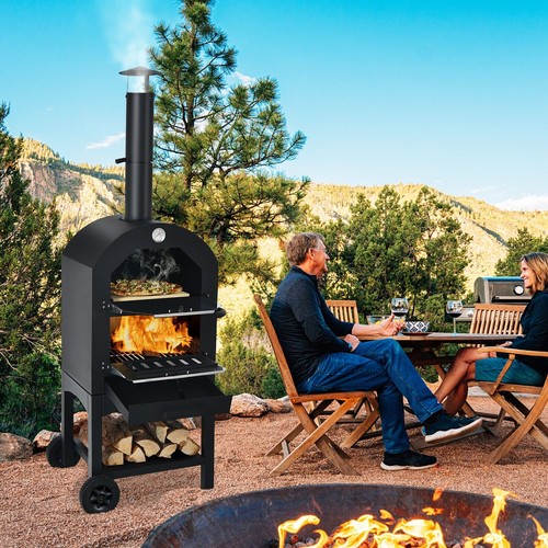 Outdoor pizza oven wood fired - pizza,