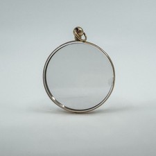 Large Antique 9ct Gold Double Sided Glass Photo Locket 375