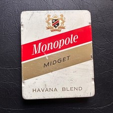 VINTAGE COLLECTABLE EMPTY MONOPOLE MIDGET TOBACCO TIN WILLS MELBOURNE AUST