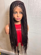 Frontal Long Knotless Box Single Braided Wigs for Women with Adjustable Band UK