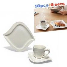 18pc White Ceramic Afternoon