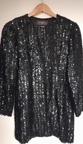 Black sparkle sequin - sparkle, top