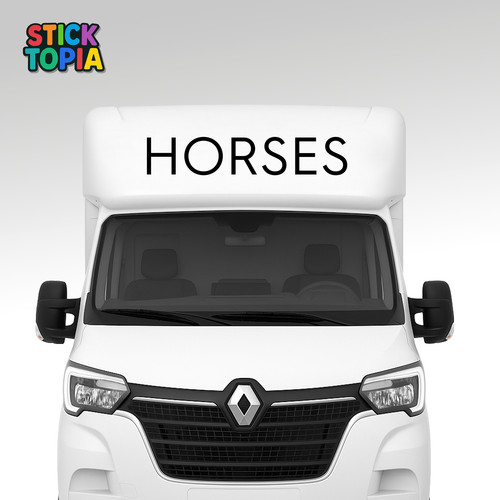 Horses text vinyl - horses,