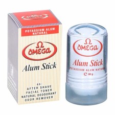OMEGA Alum Stick | Natural Potassium Deodorant | 60g in Plastic Holder