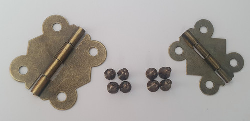 Small brown hinges - small,