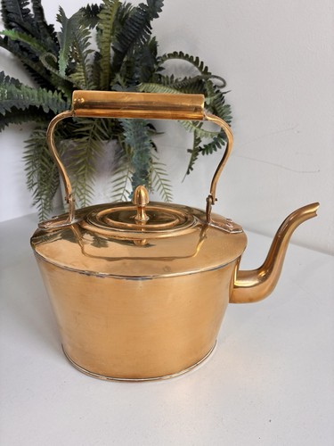 Vintage brass kettle teapot - vintage,