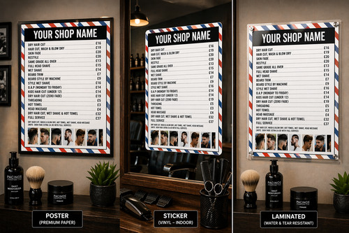 Barber shop salon advertising - barber,