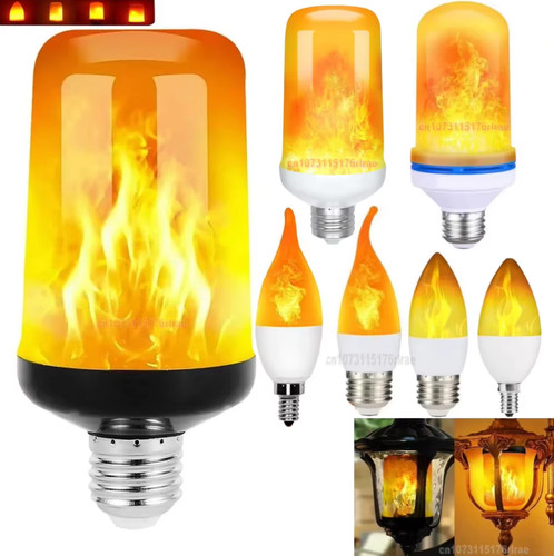 Led flame light bulb - flame, modes