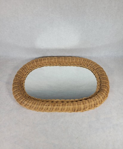Vintage wicker oval accent - wicker,