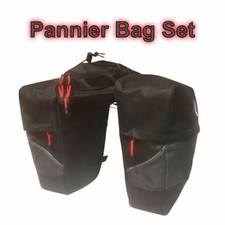 New Double Bicycle Pannier Bag Set Rear Cycle Rack Bike Storage Carrier Satchels