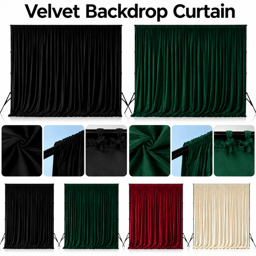 Velvet backdrop curtain - velvet,