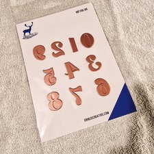 Numbers 0-9 Hot Foil Plates