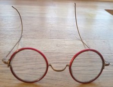 Antique Pair Of Red Rimmed
