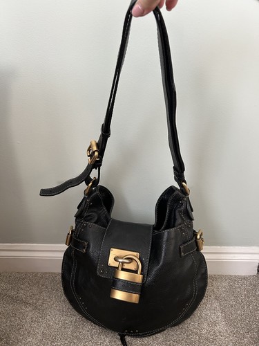 Chloe black padlock shoulder - chloe,