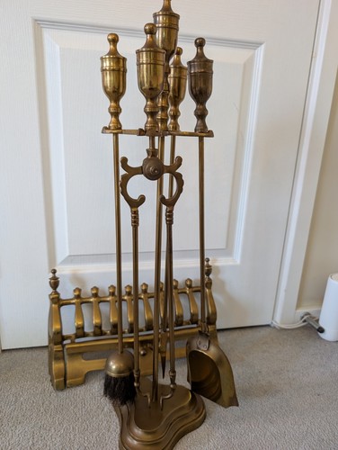 Vintage brass fire companion - vintage,