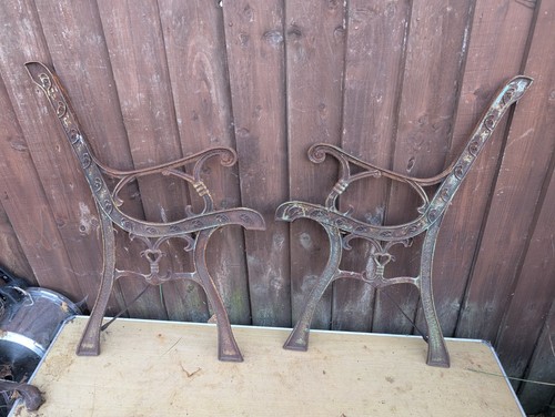 Vintage cast iron garden - vintage, bench