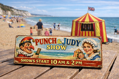 Punch judy sign vintage - sign,