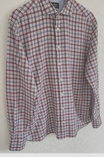 Hackett mens Shirt Slim Fit Long Sleeve Check slim fit Large Pit-Pit 23"