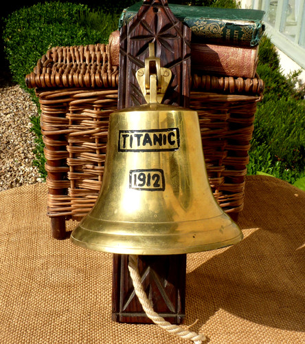 Large brass bell - brass, mounted