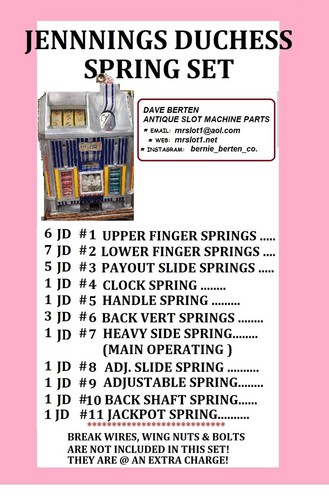 Jennings replacment springs - replacment,