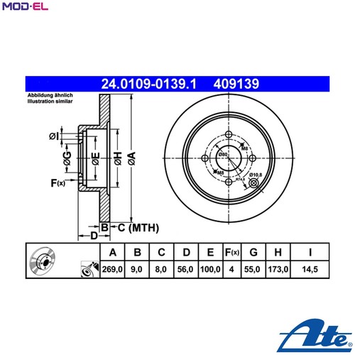 Brake disc 0109 - 2x,