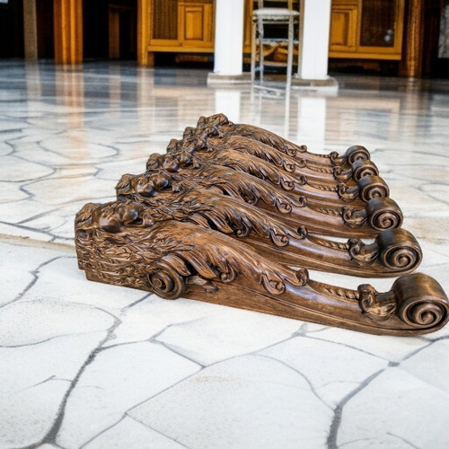 Large lion head corbel nature - lion,