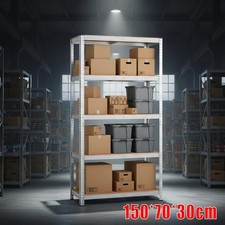 Garage Racking 5Tier Shelving Unit Boltless Heavy Duty Metal Shelf Shed Storage