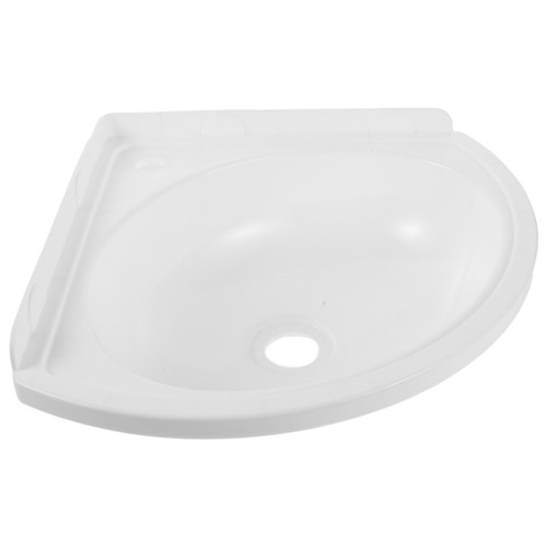 Wall hung white plastic corner - white,
