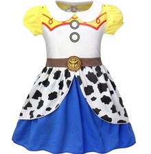 Girls Jessie Costume Toy Story Dress Up Cowgirl Fancy Dress Kids 5-6 Years