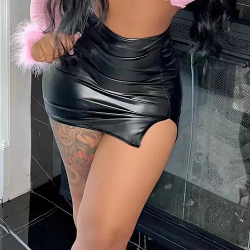 Women high waist faux - women's,