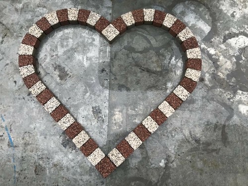 Granite heart slab garden - granite,