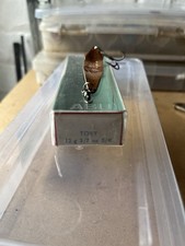 Vintage Abu Toby, S/G, 12g Sweden Fishing Lure. Silver/ copper. Boxed