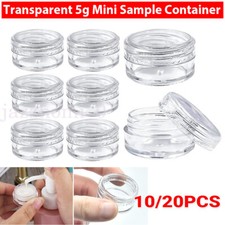 UP 20pc 5g Sample Bottle Cosmetic Makeup Jar Pot Face Cream Lip Balm Containers