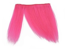 Clip In On 100% Human Hair Straight Fringe Bangs 8" 20cm Neon Pink