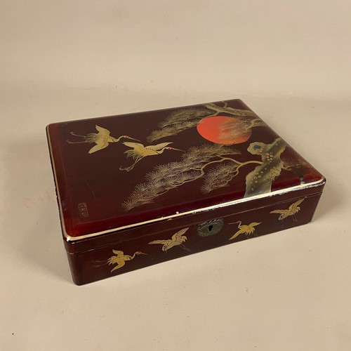 Vintage japanese lacquer box - lacquer,