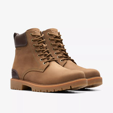 Clarks ROSSDALE HI GTX Dark Sand Nubuck Leather Gore Tex Boots