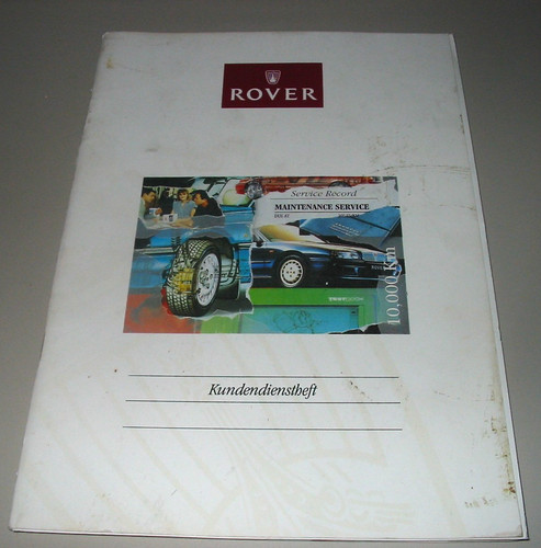 Kundendienstheft rover 216 - rover,