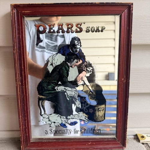 Vintage pears soap mirror sign - vintage,