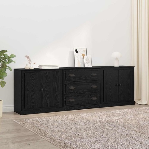 Sideboard black oak engineered - black,