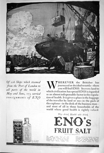 Antique old print 1920 eno - print, eno's