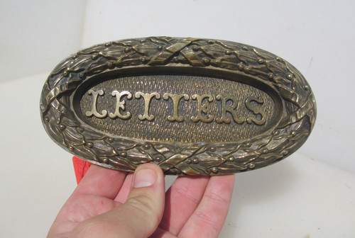Victorian brass letterbox - victorian,