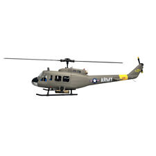 Roban RTF 470Size UH-1D RC Helicopter GPS Scale Model Army Green Yellow Tail
