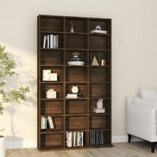 CD Media Storage Cabinet Brown Oak 102x23x177.5cm Engineered Wood
