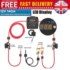 Split Charge Ready Made Battery Relay Kit ,12V 140A Digital VSR Sense Camper Van