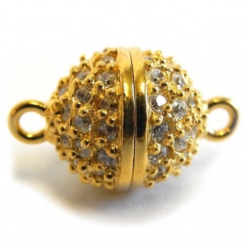 Magnetic round ball clasp - round,