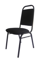 Ashdown Steel Banqueting Chair. Black with Black Frame