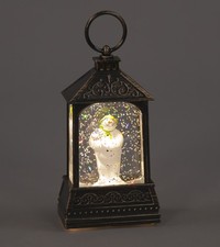 The Snowman and Snowdog Christmas Water Lantern Light Up Snow Globe - 14cm