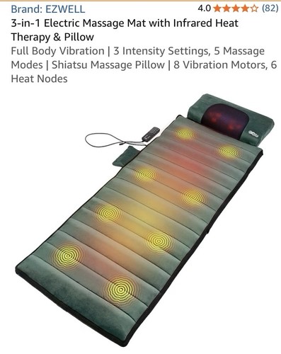 Electric massage mat - 3-in-1,