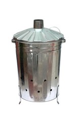 Best House | 75L Galvanised Metal Incinerator | Height : 30.7"/78cm 75 Litres 
